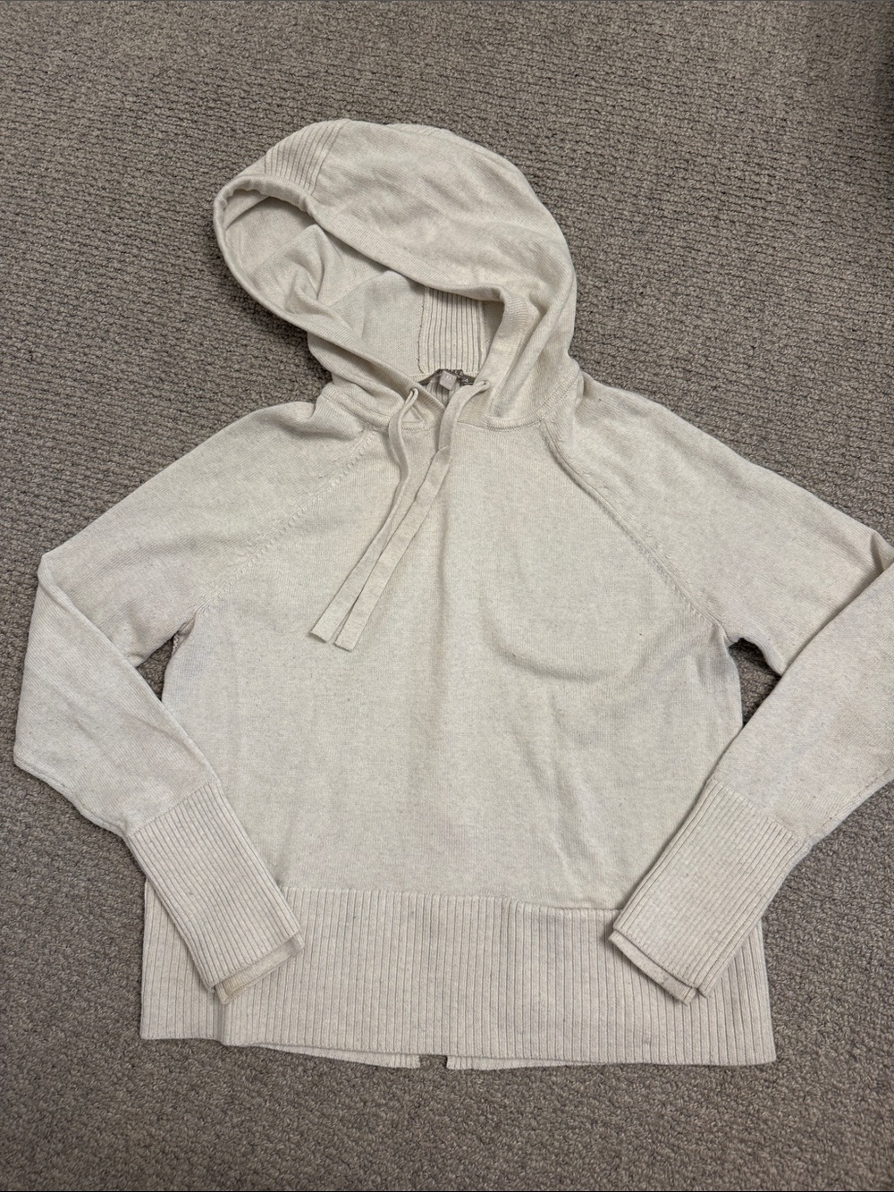 Light Beige Hooded Women's Sweater